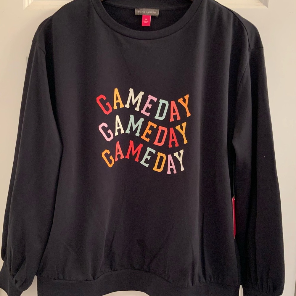 Vince Camuto Gameday Crewneck Sweatshirt- NWT - Medium - Picture 3 of 11